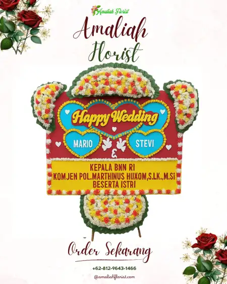 Papan Bunga Pernikahan Karang Asam Ilir